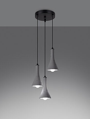 Suspension Béton Gris E14 3 Rea