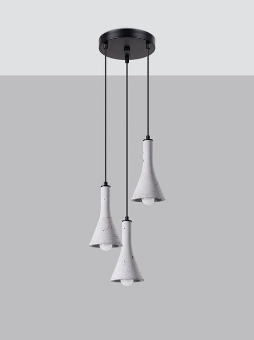 Suspension Béton Gris E14 3 Rea - Kiabi