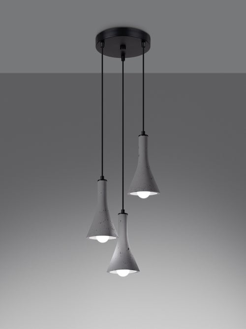 Suspension Béton Gris E14 3 Rea - Kiabi