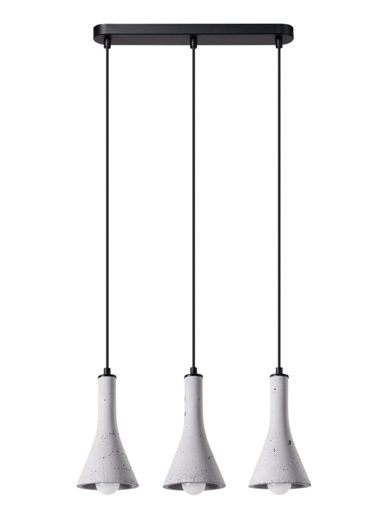 Suspension Béton Gris E14 3 Rea Line Gris - Kiabi
