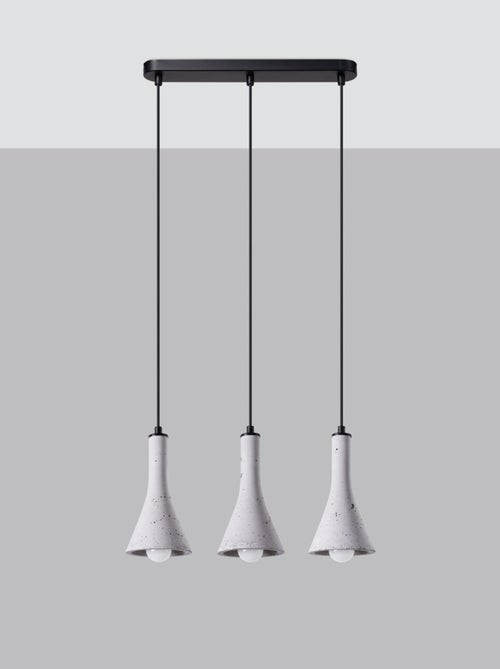 Suspension Béton Gris E14 3 Rea Line - Kiabi