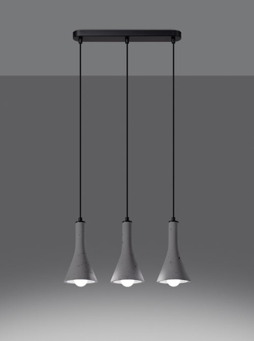 Suspension Béton Gris E14 3 Rea Line - Kiabi
