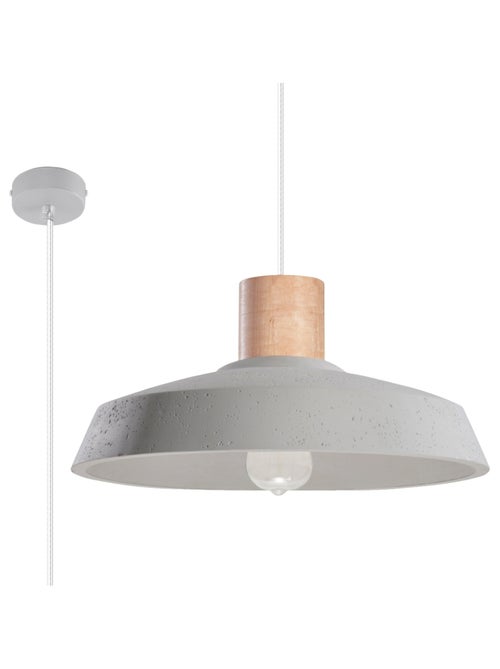 Suspension Béton Gris E27 1 Afra - Kiabi