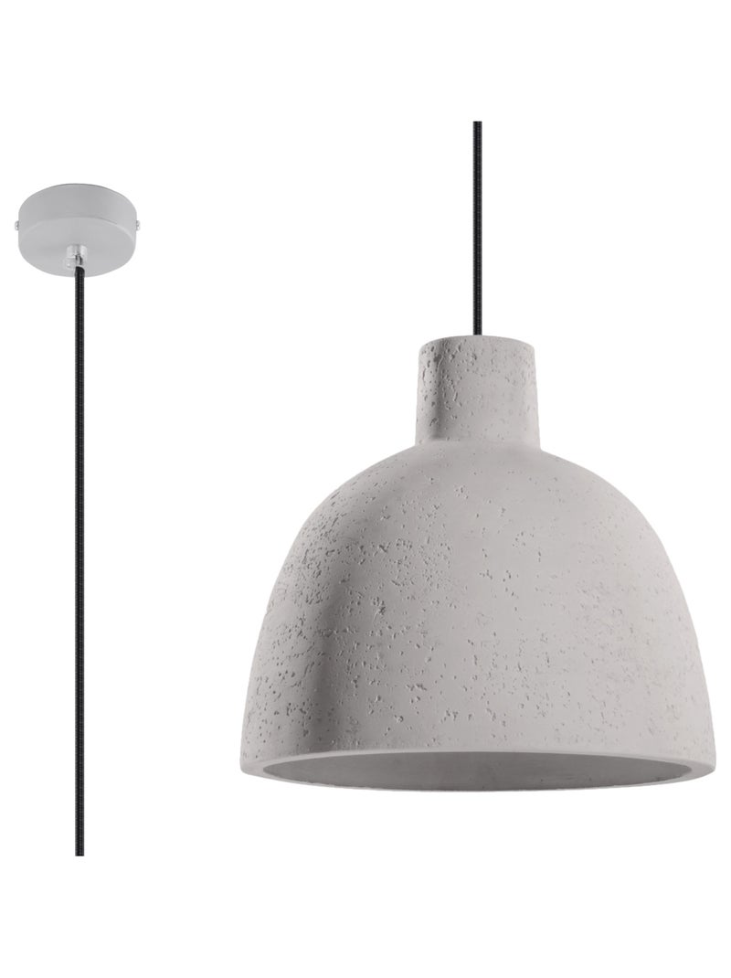 Suspension Béton Gris E27 1 Damaso Gris - Kiabi