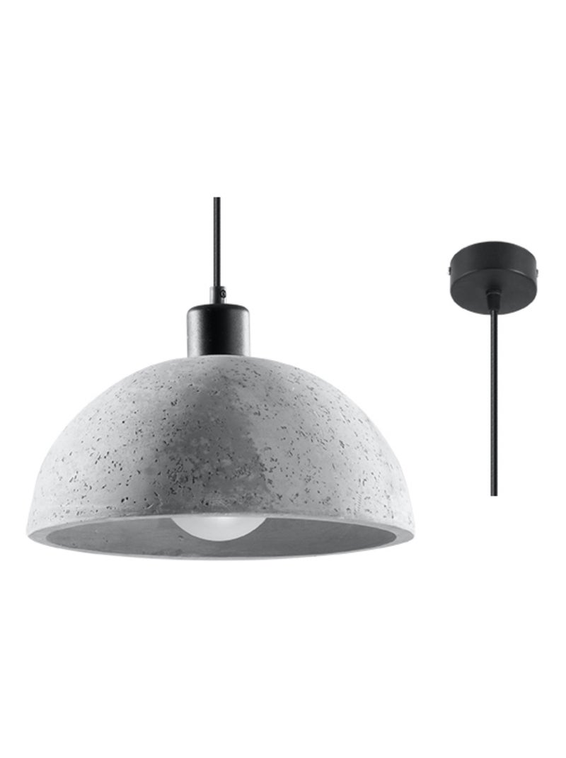 Suspension Béton Gris E27 1 Pablito Gris - Kiabi