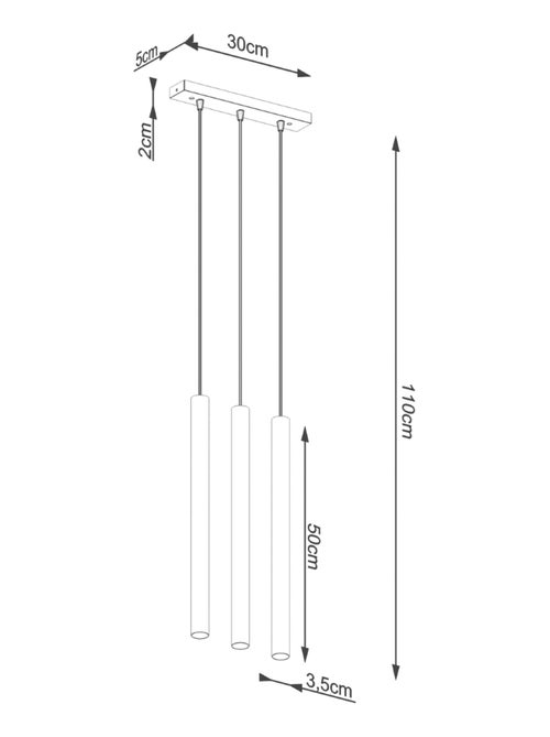 Suspension Béton Gris G9 3 Pastelo Line - Kiabi