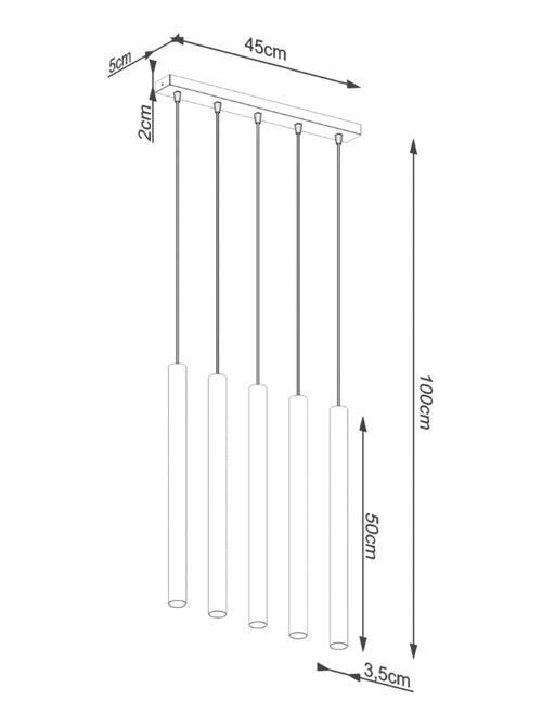 Suspension Béton Gris G9 5 Pastelo Line - Kiabi