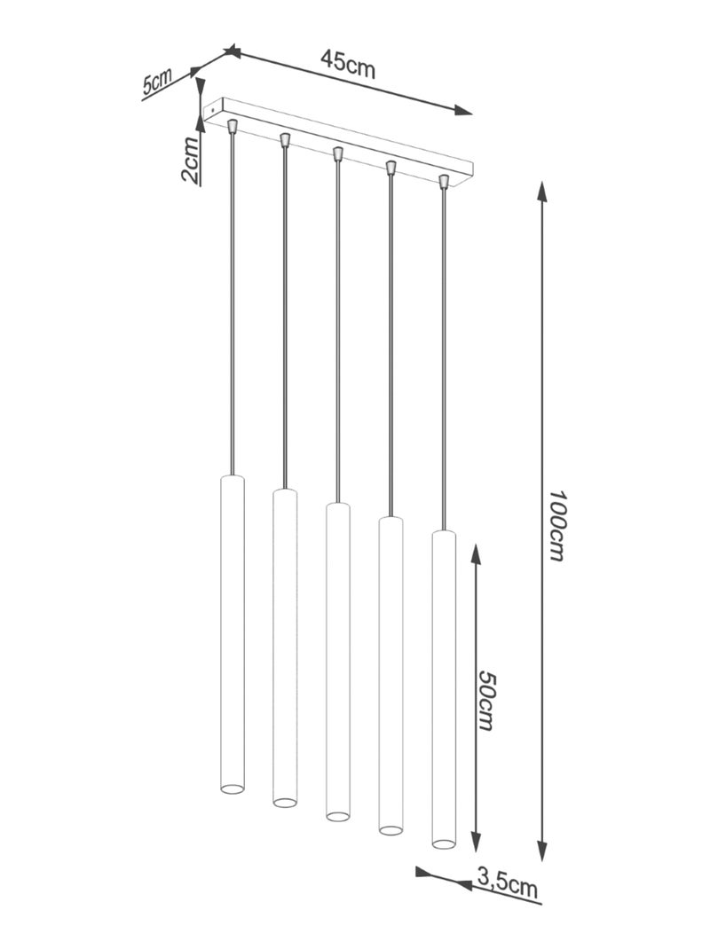 Suspension Béton Gris G9 5 Pastelo Line Gris - Kiabi