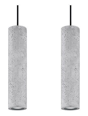 Suspension Béton Gris GU10 2 Luvo