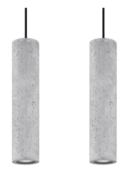 Suspension Béton Gris GU10 2 Luvo - Kiabi
