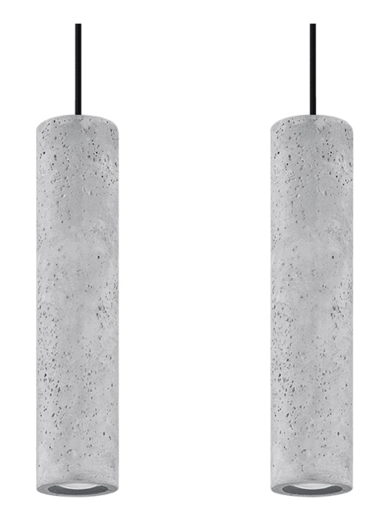 Suspension Béton Gris GU10 2 Luvo Gris - Kiabi