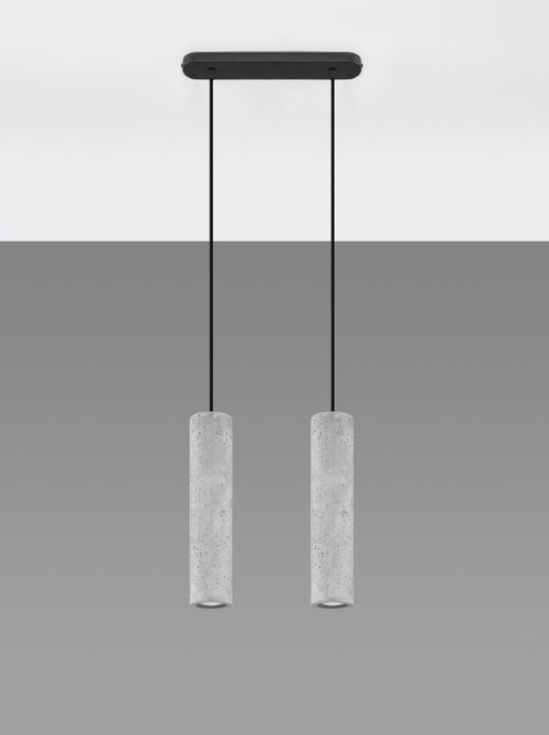 Suspension Béton Gris GU10 2 Luvo - Kiabi