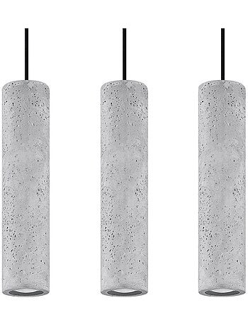 Suspension Béton Gris GU10 3 Luvo