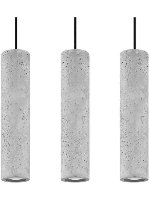 Suspension Béton Gris GU10 3 Luvo - Kiabi