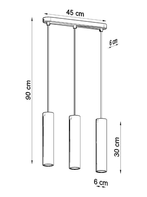 Suspension Béton Gris GU10 3 Luvo - Kiabi