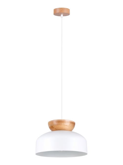 Suspension Bois Blanc/Bois Naturel E27 1 Marion - Kiabi