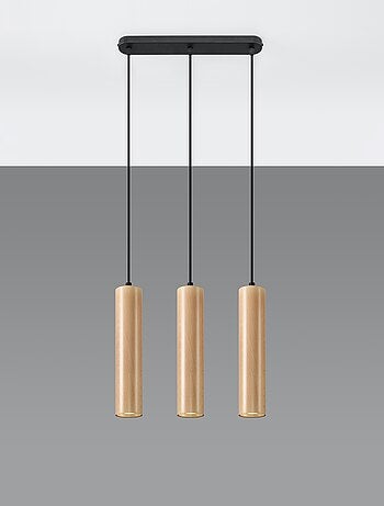 Suspension Bois Bois Naturel GU10 3 Lino Line