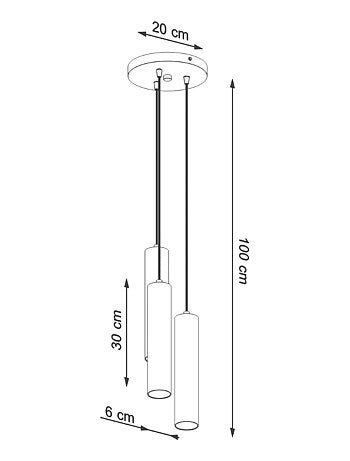 Suspension Bois Bois Naturel GU10 3 Lino