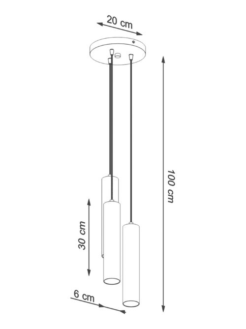 Suspension Bois Bois Naturel GU10 3 Lino - Kiabi
