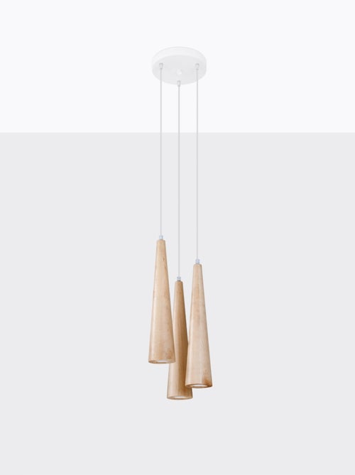 Suspension Bois Bois Naturel GU10 3 Sula - Kiabi