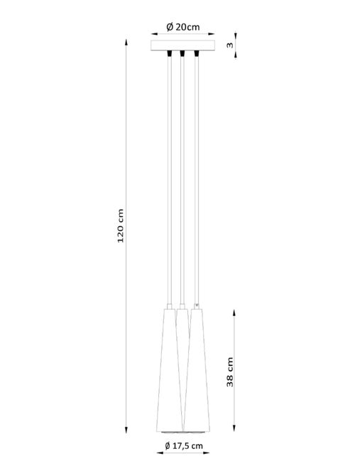 Suspension Bois Bois Naturel GU10 3 Sula - Kiabi