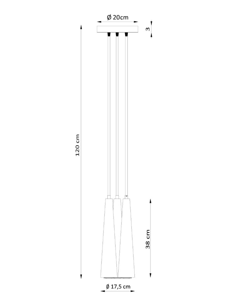 Suspension Bois Bois Naturel GU10 3 Sula Marron - Kiabi
