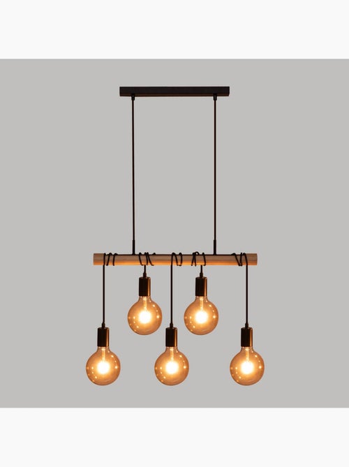 Suspension bois métal 5 lampes JAKE - Kiabi
