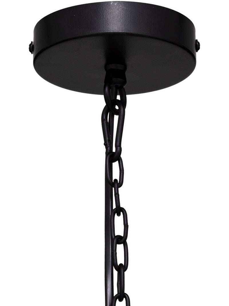 Suspension bois métal à poulie SILAS Noir - Kiabi