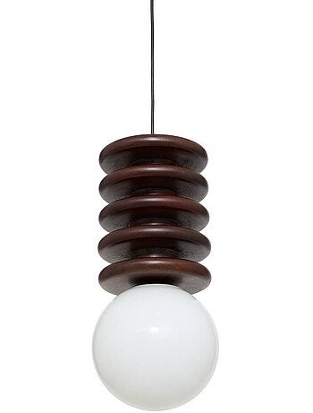Suspension boule en manguier rochi