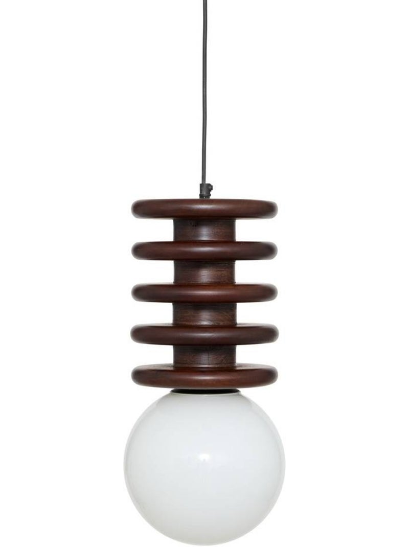 Suspension boule en manguier rochi Marron - Kiabi