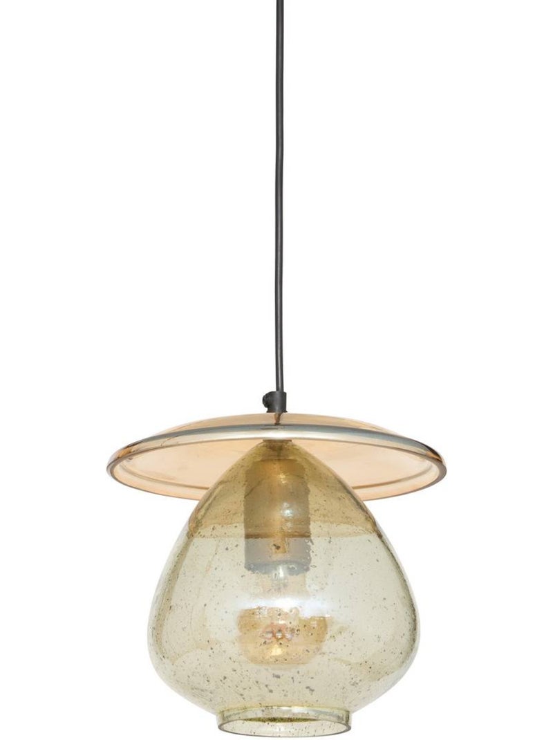 Suspension boule en verre recyclé nateo Ambre - Kiabi