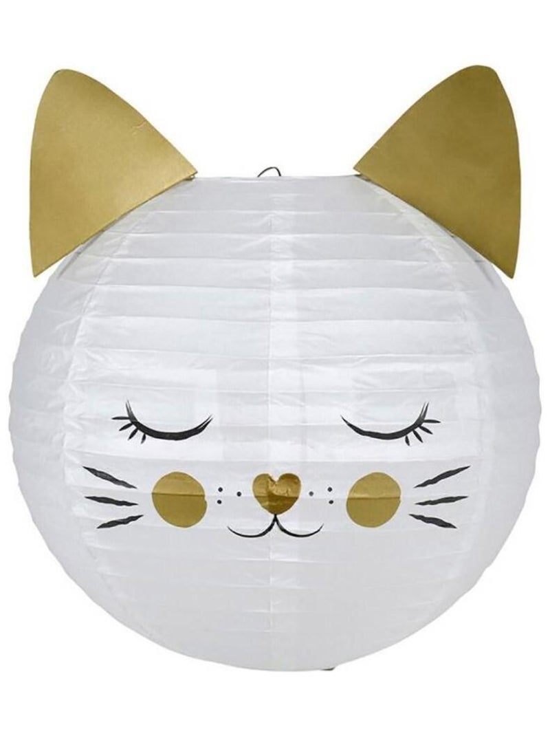 Suspension boule japonaise chat D35 Blanc - Kiabi