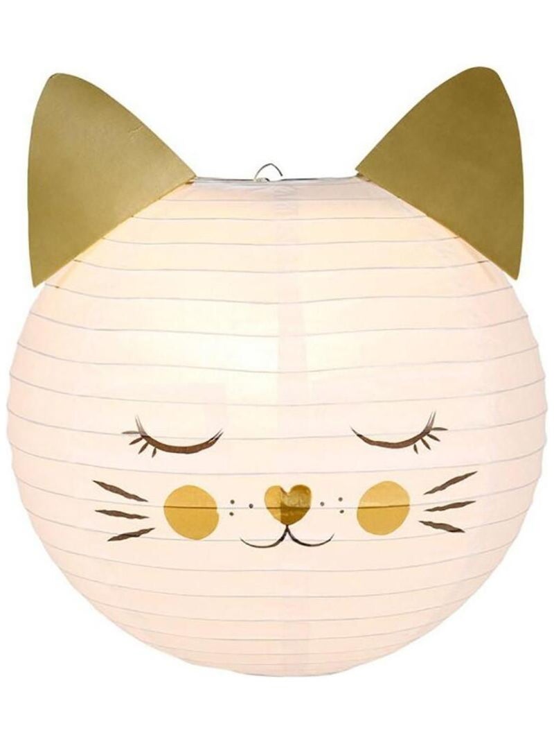 Suspension boule japonaise chat D35 Blanc - Kiabi