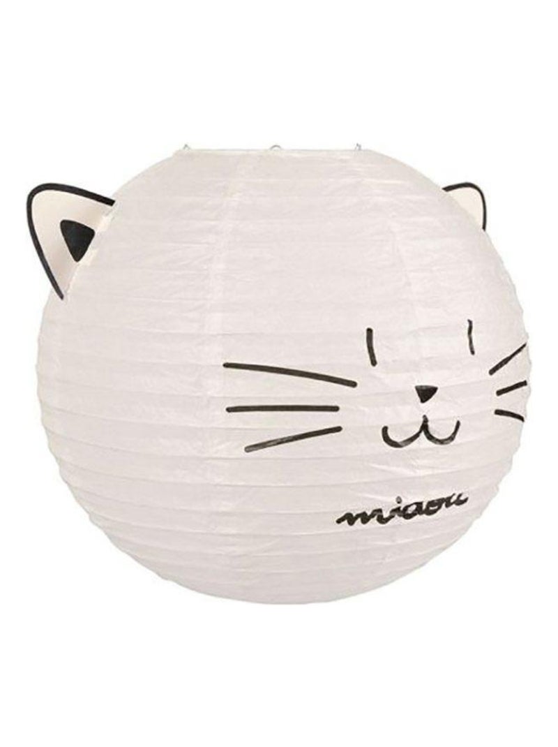 Suspension boule japonaise chat D35 Blanc - Kiabi