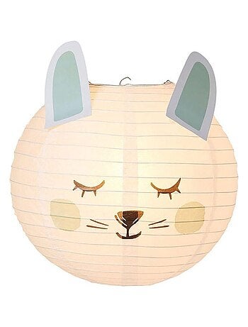 Suspension boule japonaise lapin bleu D35