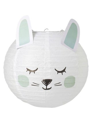 Suspension boule japonaise lapin bleu D35