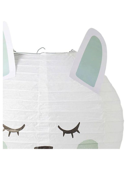 Suspension boule japonaise lapin bleu D35 - Kiabi