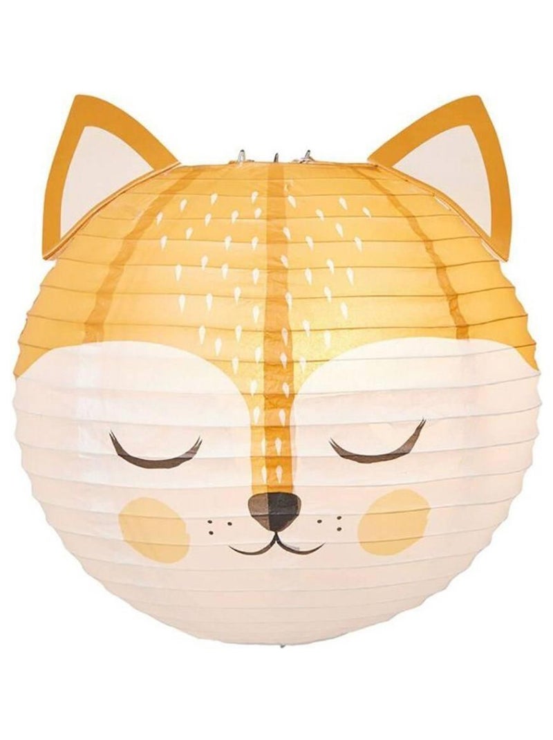 Suspension boule japonaise renard D35 Orange - Kiabi