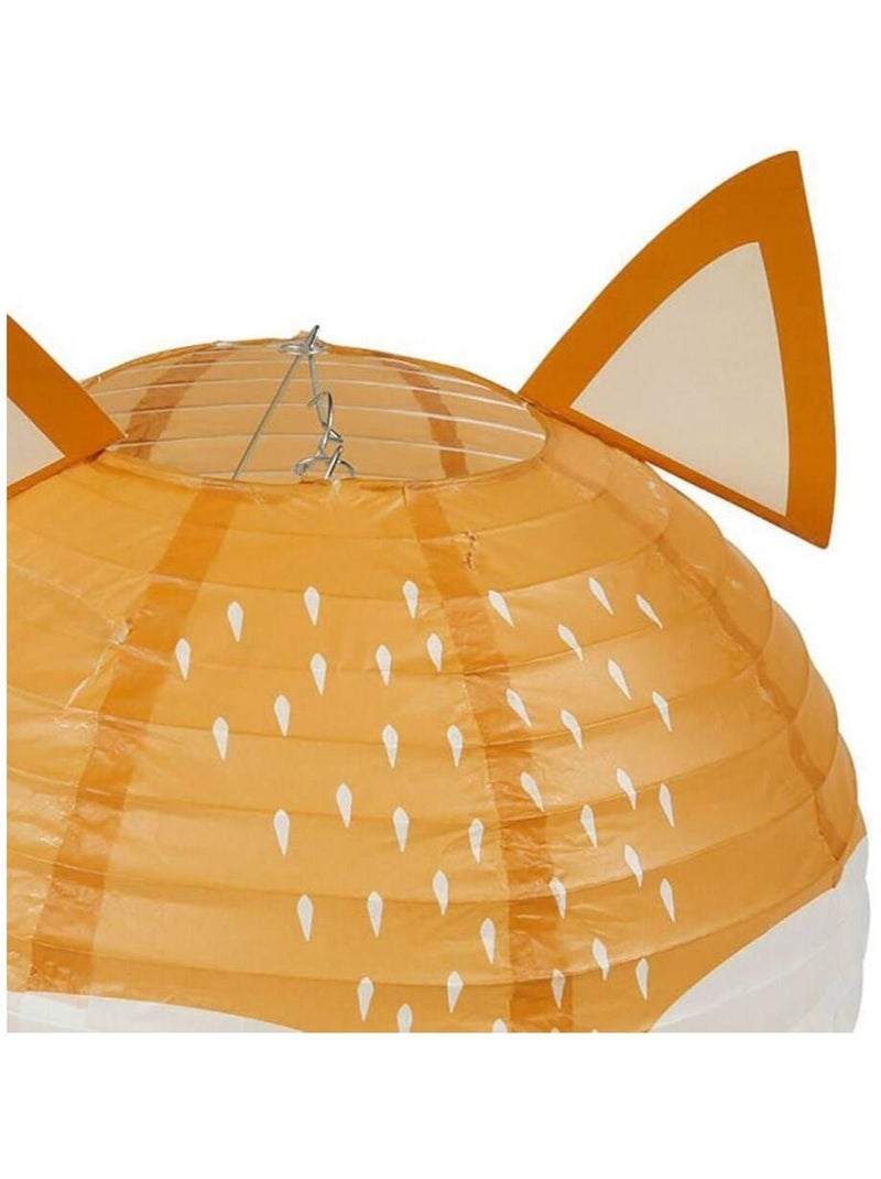 Suspension boule japonaise renard D35 Orange - Kiabi