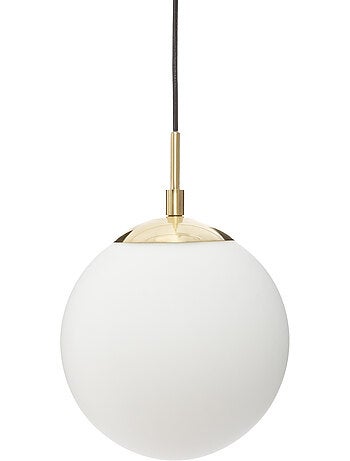 Suspension boule verre et métal doré DRIS