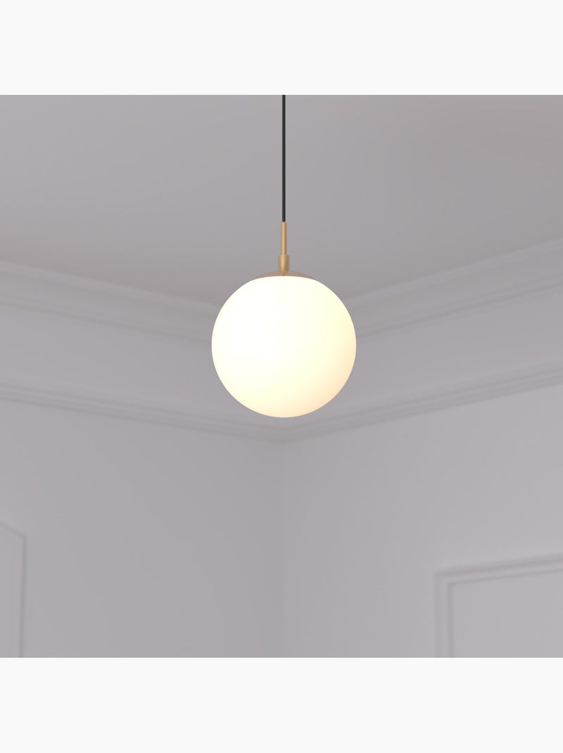 Suspension boule verre et métal doré DRIS Blanc - Kiabi