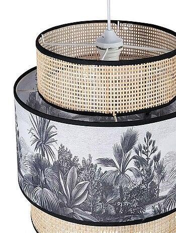 Suspension cannage et tissu Ombrage D40