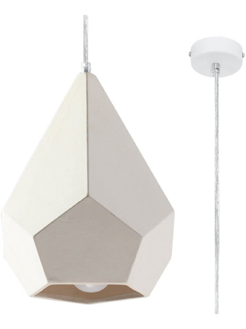 Suspension Céramique Blanc E27 1 Pavlus Blanc - Kiabi