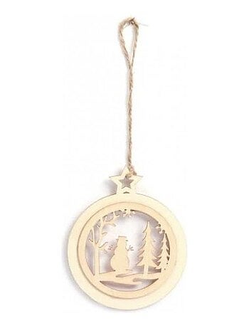 Suspension cercle bonhomme de neige