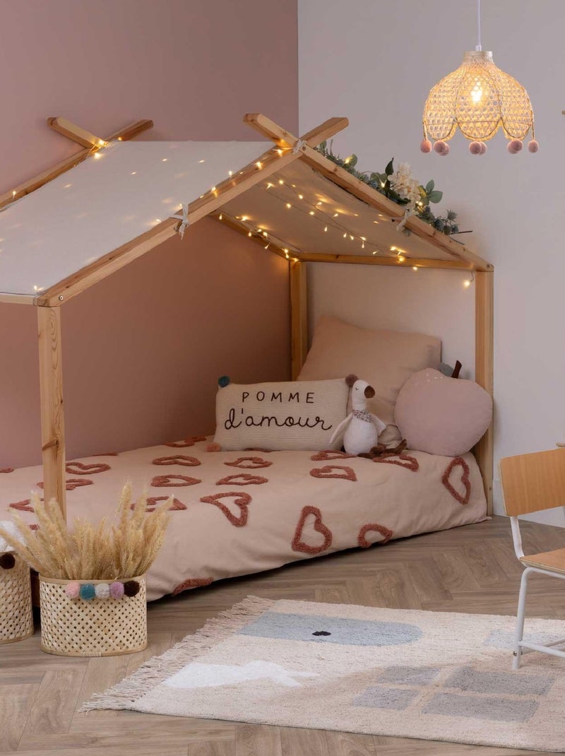 Suspension cloche avec pompons Beige - Kiabi