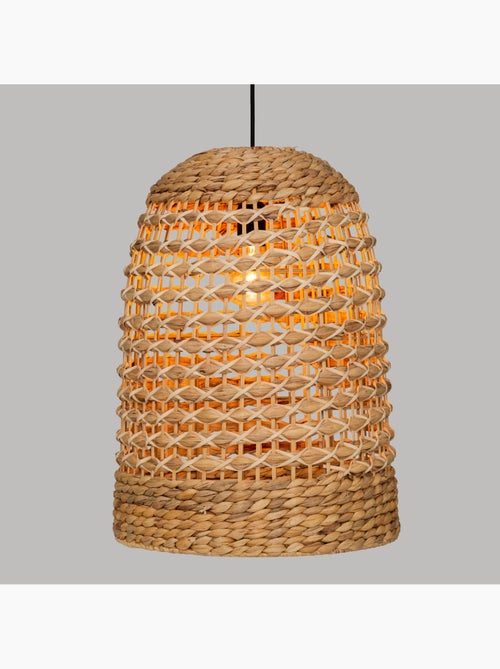 Suspension cloche en rotin et jacinthe d'eau tressés SAND - Kiabi
