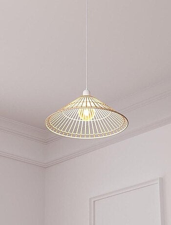 Suspension cône en bambou naturel