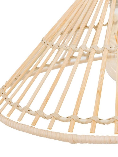 Suspension cône en bambou naturel - Kiabi