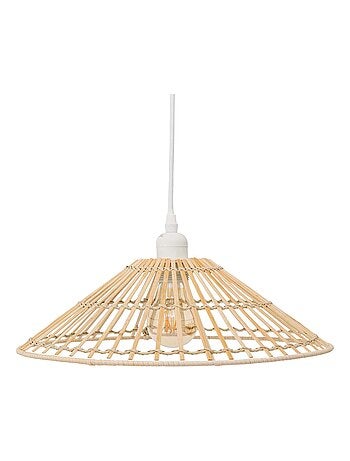 Suspension cône en bambou naturel