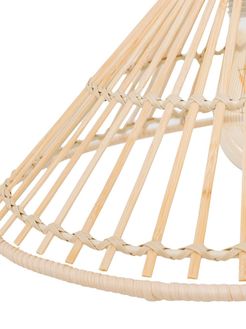 Suspension cône en bambou naturel MAHE Beige - Kiabi